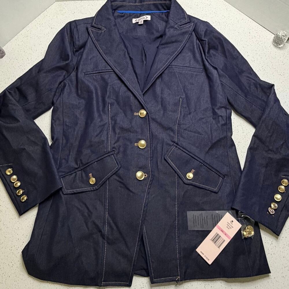 NEW Nanette Lepore Women's Blazer Jacket Blue Size 10